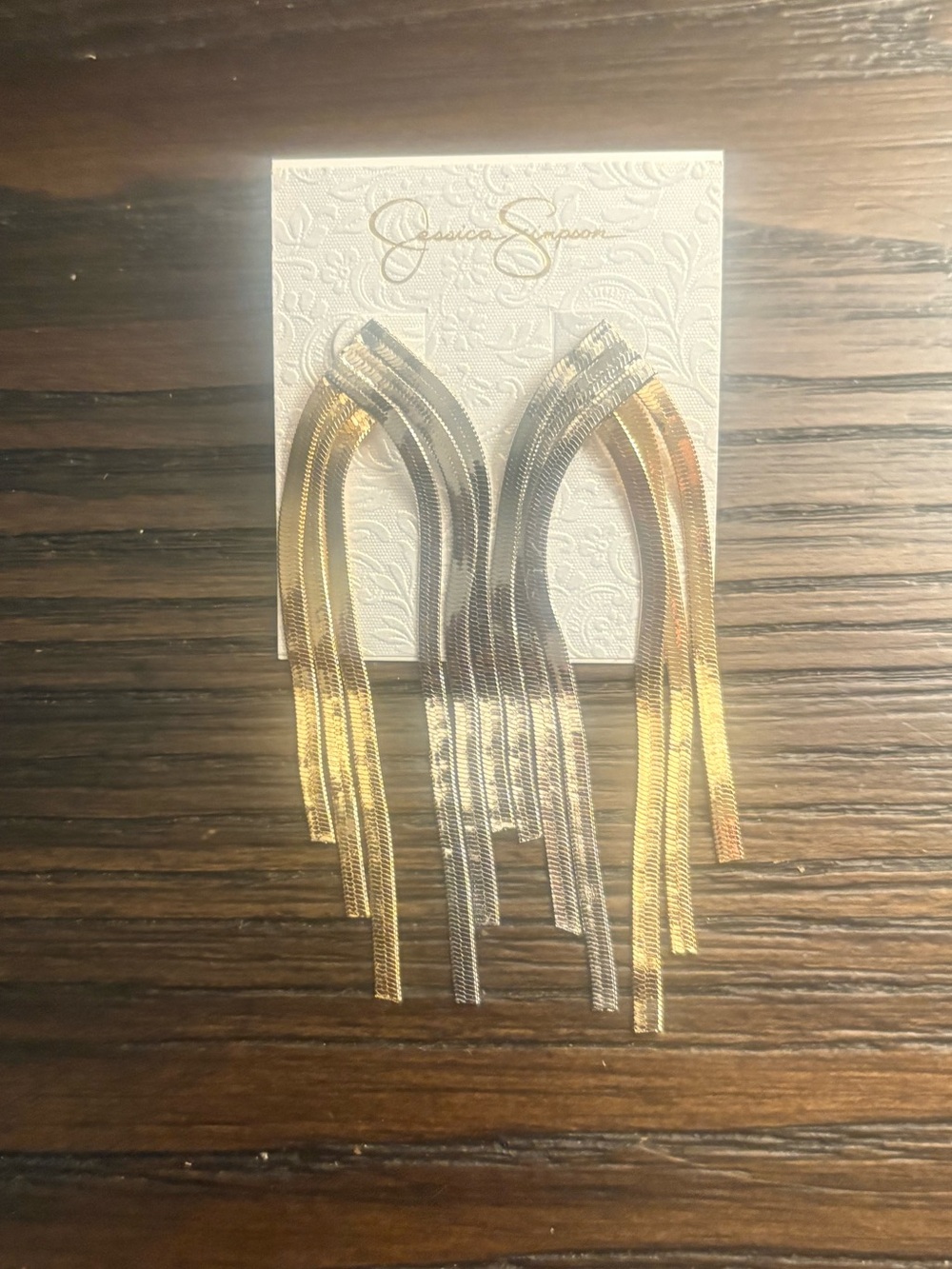 NEW Jessica Simpson Gold and Silver Earrings